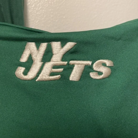 New NFL New York Jets Women's Green Halter Top Sz. L - Picture 2 of 6